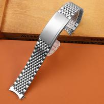 Laikrodžio priedai Dirželis 18mm/19mm/20mm Laikrodžio dirželis Omega Seamaster laikrodžio dirželiui Lenkta galas Nerūdijančio plieno apyrankė 18mm sidabras