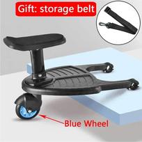 Baby Stroller with Ride-on Board Stroller Pedal Adapter Stroller Attachment with Removable Seat and Standing Platform