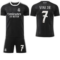2025-26 Real Madrid juodas treniruočių/vartininko marškinėlis #9Mbappé #7 Vinícius Futbolo marškinėliai 16