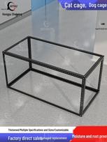 Pet Cage and Greenhouse Frame: Insulated Shed for Flowers and Pets Black 50x40x30
