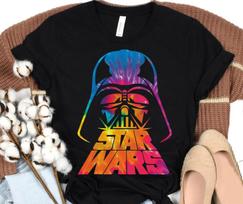 Star Wars Darth Vader Tie Dye Helmet Graphic Shirt Unisex Adult Kid Shirt 7132 S