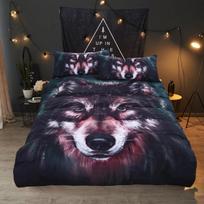 Comforter Digital Wolf Duvet/Doona Set Single Twin Double Queen King Cal King Size Set Comforter (quilt)-EU Single(135*200cm)3pcs