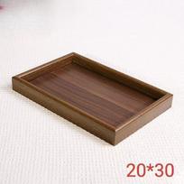 High-end vintage tea tray, walnut color jewelry rectangular, light luxury storage, wine glass, teaware cultural relics, tea tray 20cm   30cm