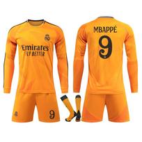 Real Madrid Mbappe Vaikų Futbolo Marškinėliai Geltoni, Kvėpuojantis Greitai Džiūstantis Jaunimo Futbolo Rinkinys 120-130 CM