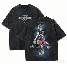kingdom hearts Išplėstiniai marškinėliai Visų metų drabužiai Aukštos kokybės Asmenybė Drabužiai Dideli dydžiai Unisex Naujas modelis Išplėstiniai Vintage Laisvi L