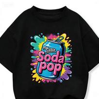 2026 Fashion ShortSleeve T Shirts My Little Soda Pop Childrens Summer Pure Cotton Loose High Quality Tees  Casual Summer Tee M