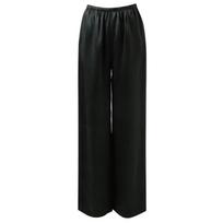 Women's 100% Acetate Loose Wide-Leg Casual Pants L klasikinė juoda spalva