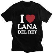 Aš Myliu Lana Del Rey Spausdinti Marškinėliai Estetiški Vyrai Moterys Per dideli Madingi Marškinėliai Hip Hop Laisvalaikio Medvilniniai Marškinėliai Vasariniai Gatvės Stiliaus S juoda