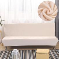 Žieminis pliušinis sofos lovos užvalkalas Velvet Storas viskas įskaičiuota Slydimas užvalkalas Futon sofa be porankio sofos užvalkalas Capa De Sofa L (185-210cm) smėlis