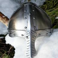 Viduramžių vikingų normanų šarvų šalmas 18GA SCA LARP mūšio kario riterio šalmas plieninis vikingų šalmas