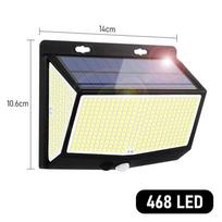 4 vnt. 468 LED saulės šviestuvas lauko saulės lempa su judesio jutikliu atsparus vandeniui saulės LED šviesa 3 režimai maitinamas saulės šviesa sodo dekoravimui 2pcs