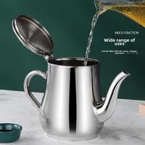 Nerūdijančio plieno universalus aliejaus ir acto puodas su snapeliu ir filtru 11 ounces without spout and filter