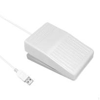 USB Foot Control Action Pedal Plug and Play Professional for Playing Games 10x6.3x4.2cm Computer White