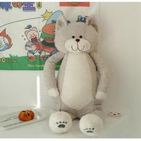 50CM Arbatos Ryžių Katės Pliušinis Žaislas Animacinis Ilgas Granuliuotas Katės Kawaii Lovos Pagalvė Miego Lėlė Padovanokite Vaikams Gimtadienio Kalėdų Dovanas 50cm sidabras