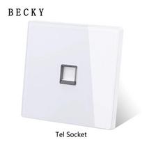 White Light for Glass Panel Switch Button, EU UK Standard Round Reset Point Switch, Bedroom Usb Switch Socket1-4gang AC110V-250V