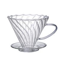 Glass coffee filter cup set coffee pot funnel filter v60 integrated drain (large size) skaidri
