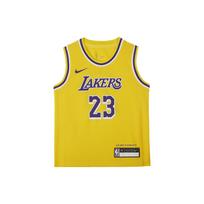 Nike LeBron James Icon Edition Spalvų Blokų Raidžių Spaudos Apvalios Kaklo Džersis 2023/24 Sezonas Los Angeles Lakers Geltonas Vaikams Džersis HF7716-728 4