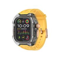Transparent Modification Kit for Apple Watch Ultra 3 2 49mm Series 11 10 46mm 42mm PC+TPU Strap for Iwatch 9 8 7 45 41mm 40 44mm for Ultra 3 2 1 49mm