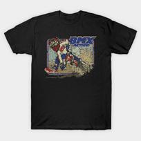 Asian Size Men Print T-shirt Bmx Action Test Pilot 1982 No-Cut Heat Transfer Print Cotton Tshirt M juoda