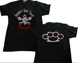 VINTAGE MC OUTLAWS REMKITE SAVO VIETOS OUTLAWS DYDIS S-5XL MARŠKINĖLIAI Unisex Marškinėliai L