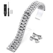 20mm 21mm 22mm prabangus vientisas laikrodžio apyrankė 304L nerūdijančio plieno sulankstoma sagtelė apyrankė Rolex vyriškiems moteriškiems laikrodžiams priedai 20mm sidabras