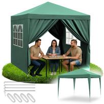 Garden pavilion, commercial tent, party gazebo, 4 side walls, windows, xxl
