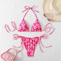Micro Thong Bikini Triangle Swimwear Sexy Lace Bikini Set 2026 Swimsuit Women 2 Piece Beachwear Bandage Bathing Suits Beach Wear S