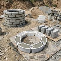 Betoninės liejinės , Blokų modeliai lauko takams, Sodo landšaftui ir parkams 90cm