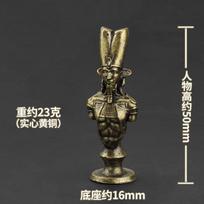 Solidus žalvarinis metalinis prabangus šachmatų figūrėlių rinkinys Senovės Egipto faraono tema Vintažinis stalo dekoras vyrams Dovanų kolekcija
