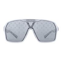 Louis Vuitton Netaisyklingo Rėmo Akiniai Nuo Saulės Su LV Raidėmis Moteriški Akiniai Nuo Saulės Sidabriniai Z3103U F,Silver