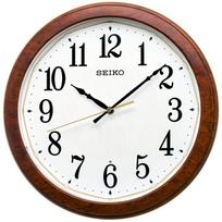 Seiko Sieninis Laikrodis Radijas Tamsiai Rudo Medžio Rašto Blizgus Skersmuo 33 x KX260B Laikrodis, Valdomas, Apdaila, Apdaila, 4,6 cm,