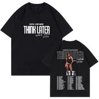 Tate McRae Think Later Tshirts Pop Singer Tour Merch Crewneck Short Sleeve Tee Unisexs Women Streetwear Fashion Y2K Clothes Tops M
