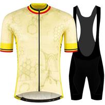 Belgija 2026 Prancūzijos turo dviratininko marškinėlių rinkinys Dviratininko Wout Van Aert TDF apranga Vyriški plento dviračio marškiniai Kostiumas Dviratininko šortai su petnešėlėmis MTB XS