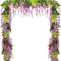 Lush 70.8  Artificial Wisteria Flowers Garland Outdoor Wedding Garden Arch Decor Hanging Flower Garland Party Fake Flower