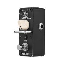 AROMA kilpos pedalas elektrinei gitarai 24bit/44.1khz Loooper Effects Pedal Dviejų spalvų LED būsena 9.2x3.8x5cm juoda