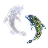 3D Dolphin Crystal Epoxy Resin Mold Wall Decoration Wall Hanging Ornaments Rose Flower Silicone Mould Home Decorations