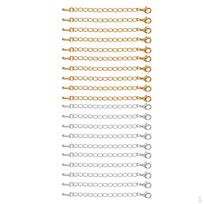 20 Pieces 70mm Necklace Extension Chain with Lobster Clasps for DIY Jewelry Making Gold &