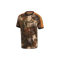 Adidas Originals Camo AOP Marškinėliai Džiunglių Spausdinimo Dryžuoti Sportiniai Trumpomis Rankovėmis Vyriški Viršutiniai Drabužiai Ruda GD5950 S