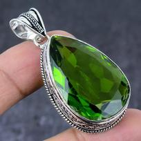 Peridot Gemstone Handmade 925 Sterling Silver Gift Jewelry Pendant 2.17  o7a55