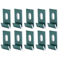 10Pcs Base Clips Hook Fixings Attaches Aluminium Greenhouses Fixture SetGreen žalia