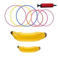 Pripučiama banano dekoracija su lanku, pompa, pokšto stiliaus banano ornamentas vakarėliui