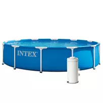 Garden round frame pool 305x76 cm with pump, INTEX 26702ND