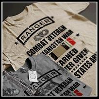 Ranger t-shirt Airborne Ranger Special Ops Paratrooper Combat Veteran tee S