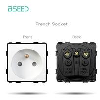 BSEED Zigbee 1/2/3Gang Smart Touch Switches Normal French Wall Sockets Type-c USB Function Parts Glass Panels DIY Combination EU standard