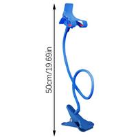 50cm 360 degree Adjustable Lazy neck holder Gooseneck Phone Holder for Phone bed Mount Overhead Long Arm Mount phone Stand mėlyna