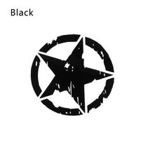 1Pc Black Star Car Hood Sticker Off Road Graphic Vinyl Auto Decal Vehicle Body Decoration Auto Accessory 5Colors For Choose