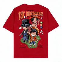 Unisex vienas gabalas Ace Sabo Luffy Broliai T-shirt Vyrai Moterys Anime Grafinis Marškinėlis Vasariniai Gatvės Drabužiai Atsitiktiniai Per dydį Viršutiniai Drabužiai Y2k Drabužiai S