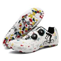 Jian Gong Professional Unisex Flat Pedal Cycling Shoes 40 balta