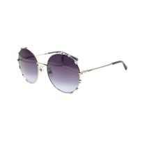 Swarovski kristalais puošti reklaminiai apvalūs akiniai nuo saulės Moteriški akiniai nuo saulės SK0289-F-16B 60,Silver/Purple Gradient