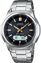 CASIO WAVE CEPTOR Pasaulio radijo bangų valdomas saulės energija maitinamas laikrodis WVA-M630D-1A2JF Vyriškas Analoginis-Skaitmeninis Nerūdijančio Plieno Daugialandis 6 Tough Solar Juodas Ciferblatas gray